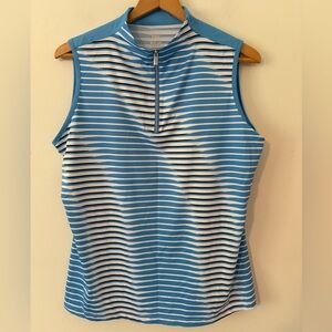 Tail Women’s Top Size XL White Label Sleeveless Golf Tennis 1/4 Zip